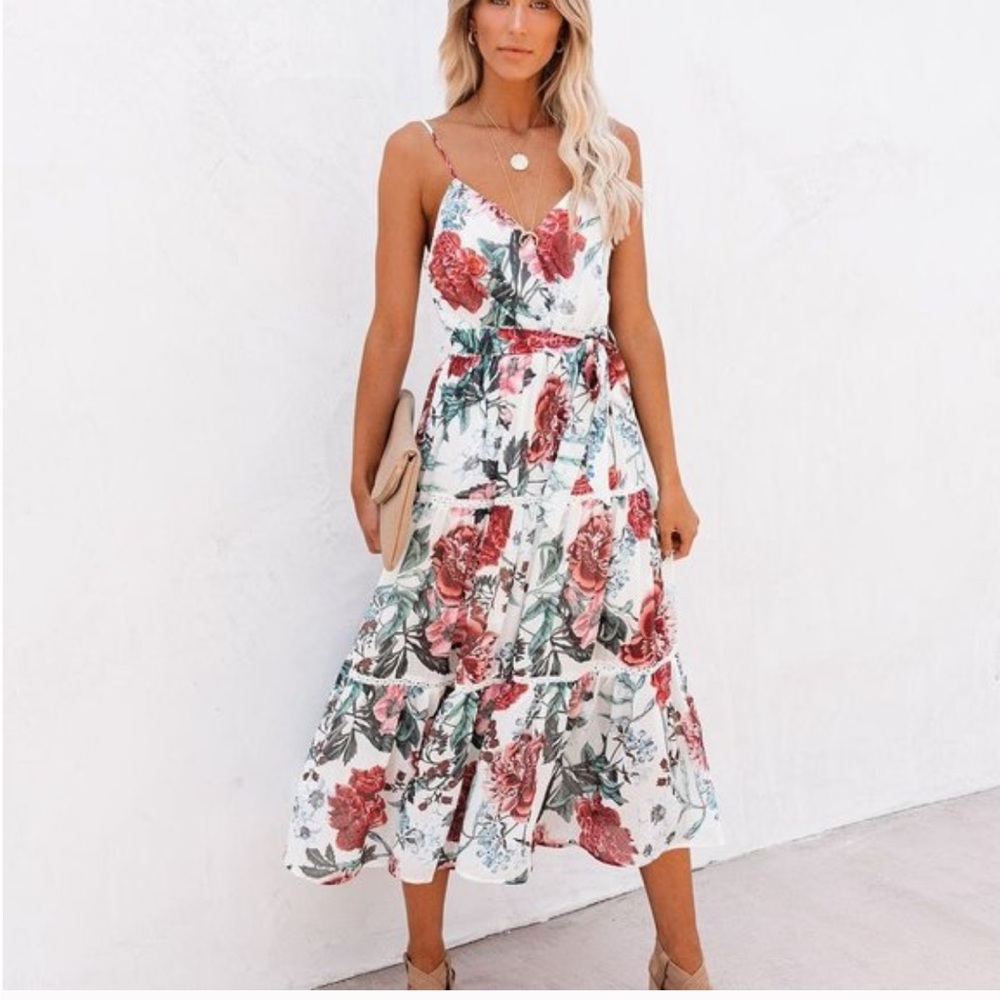 White floral dresss